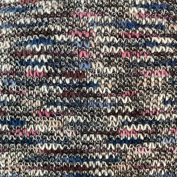 Madewell Womens Sweater XXL Puff Sleeve Marled Knit Gray Multicolored Cropped - Picture 10 of 12